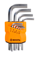 Набор ключей имбусовых Вихрь HEX, 9 шт, 1.5-10 мм V-73/6/5/11