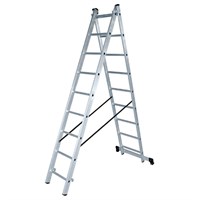 Лестница алюминиевая двухсекционная ВИХРЬ ЛА 2х9 V-73/5/1/24