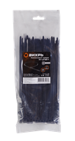 Хомуты нейлоновые (стяжки) черные 100 шт. Вихрь 4,8*200 Ч V-73/9/1/30